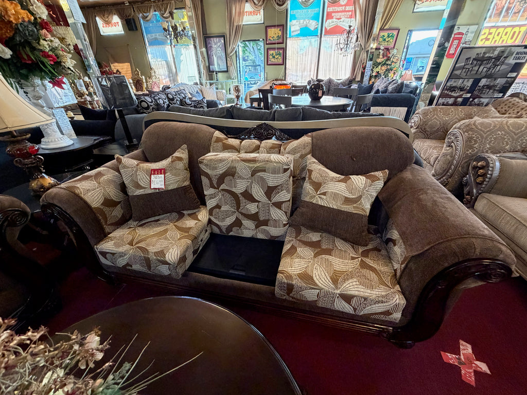 Sofa & Loveseat Set with Sofa Bed