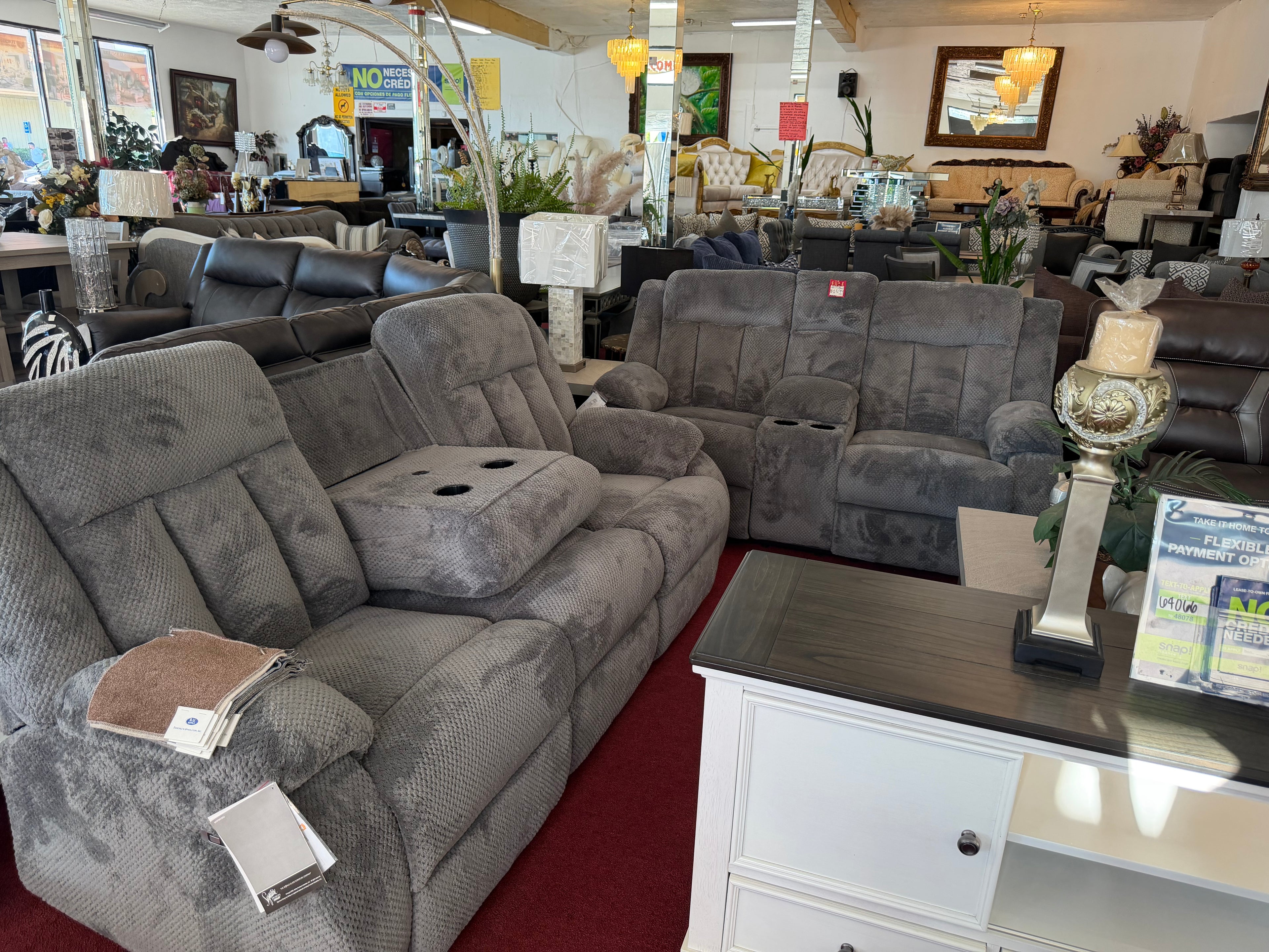 Corduroy Reclining Sofa & Loveseat