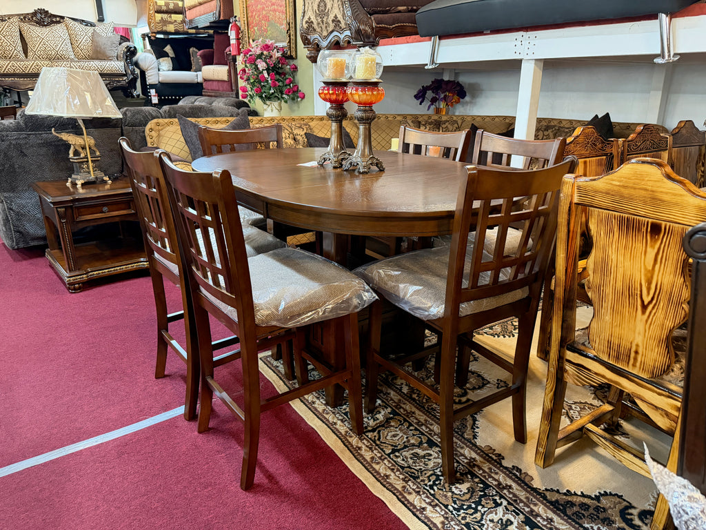 Oval Dining Set 5-piece with Under Table Shelf