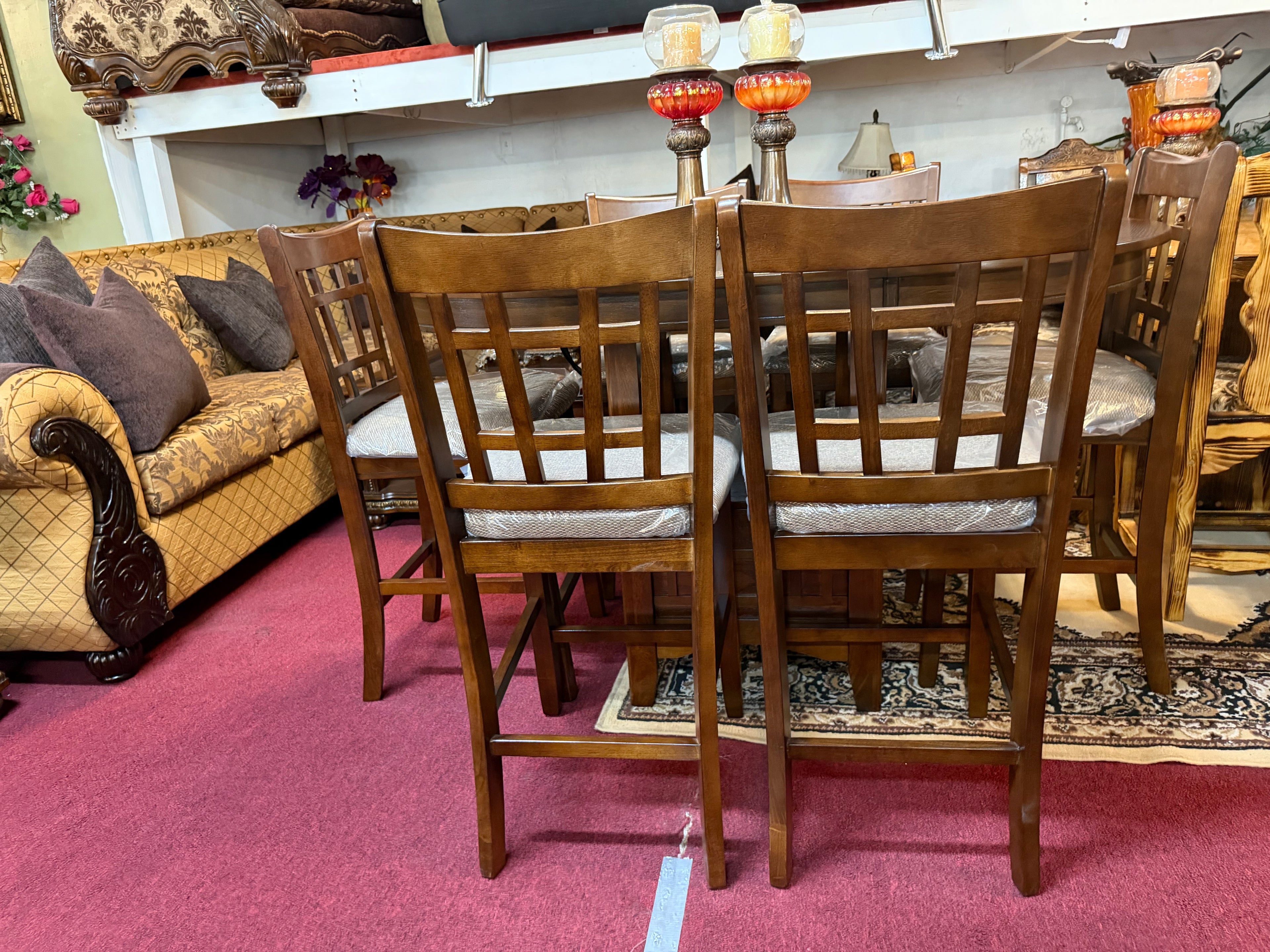 Oval Dining Set 5-piece with Under Table Shelf