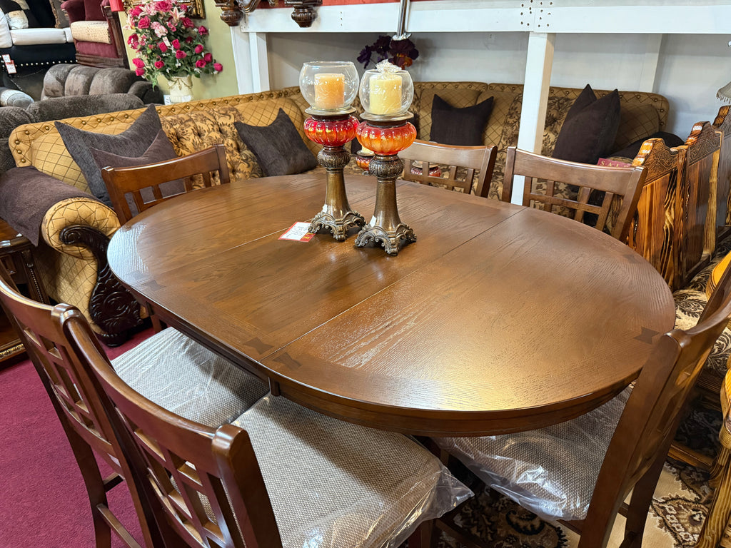 Oval Dining Set 5-piece with Under Table Shelf