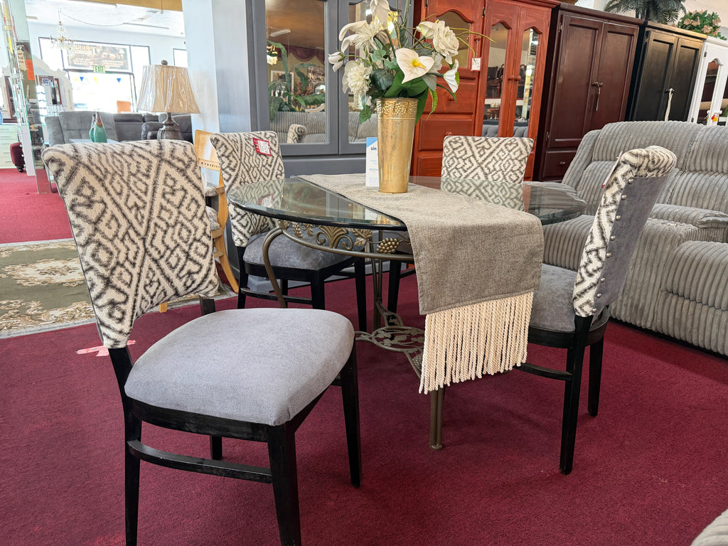 Glass Table 5-Piece Dining Set
