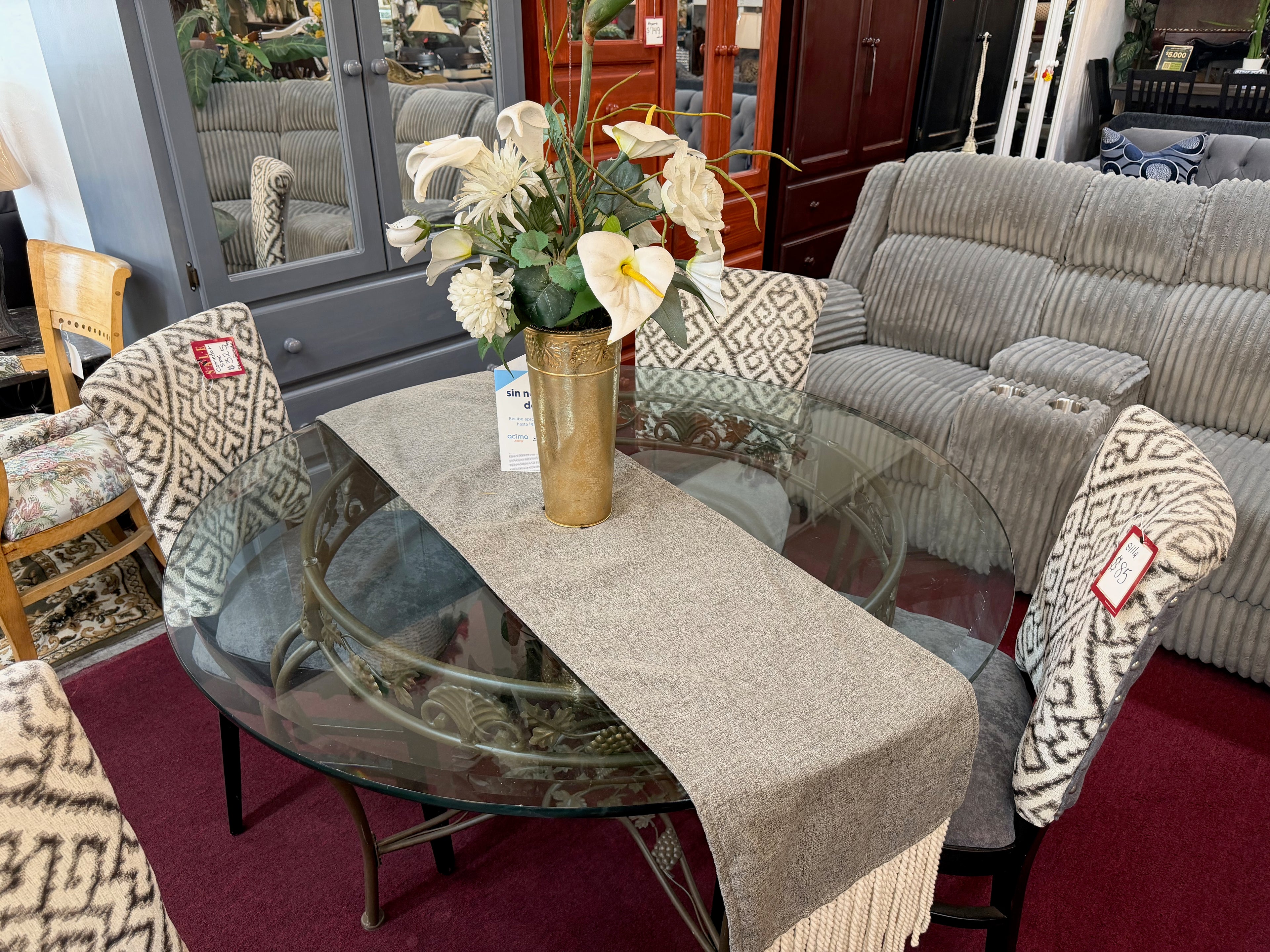 Glass Table 5-Piece Dining Set