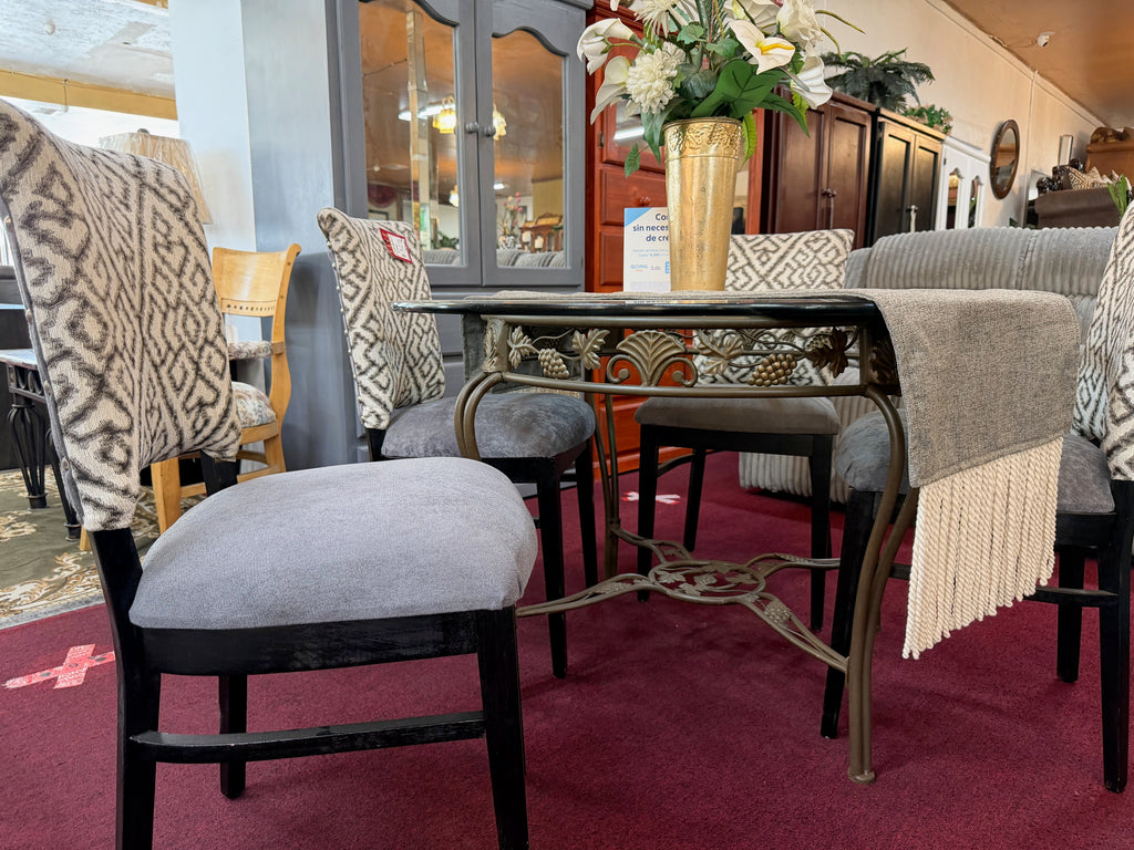 Glass Table 5-Piece Dining Set