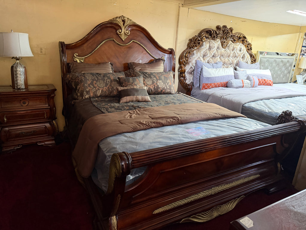 Complete Dark Wood Bedroom Set
