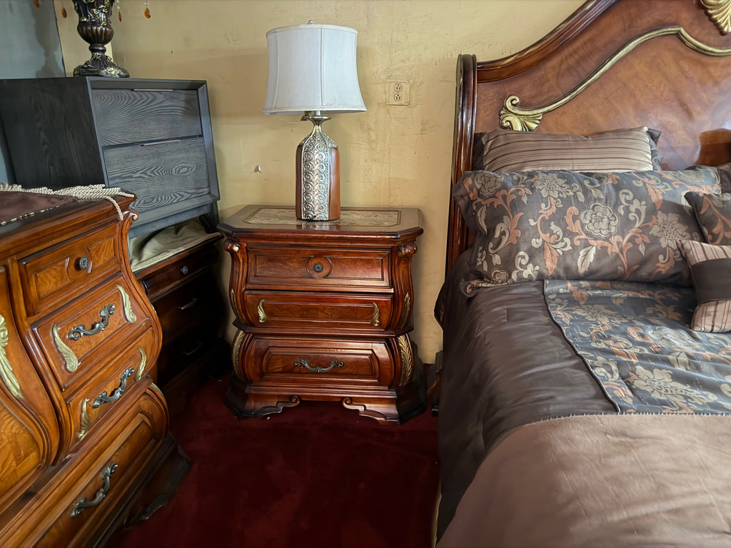 Complete Dark Wood Bedroom Set