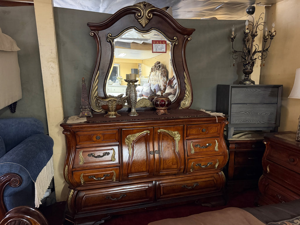 Complete Dark Wood Bedroom Set