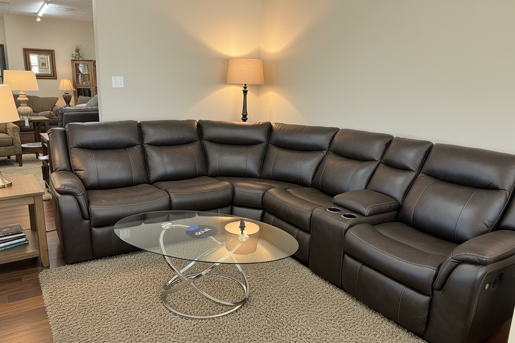 Ashley Faux Leather Recliner Sectional